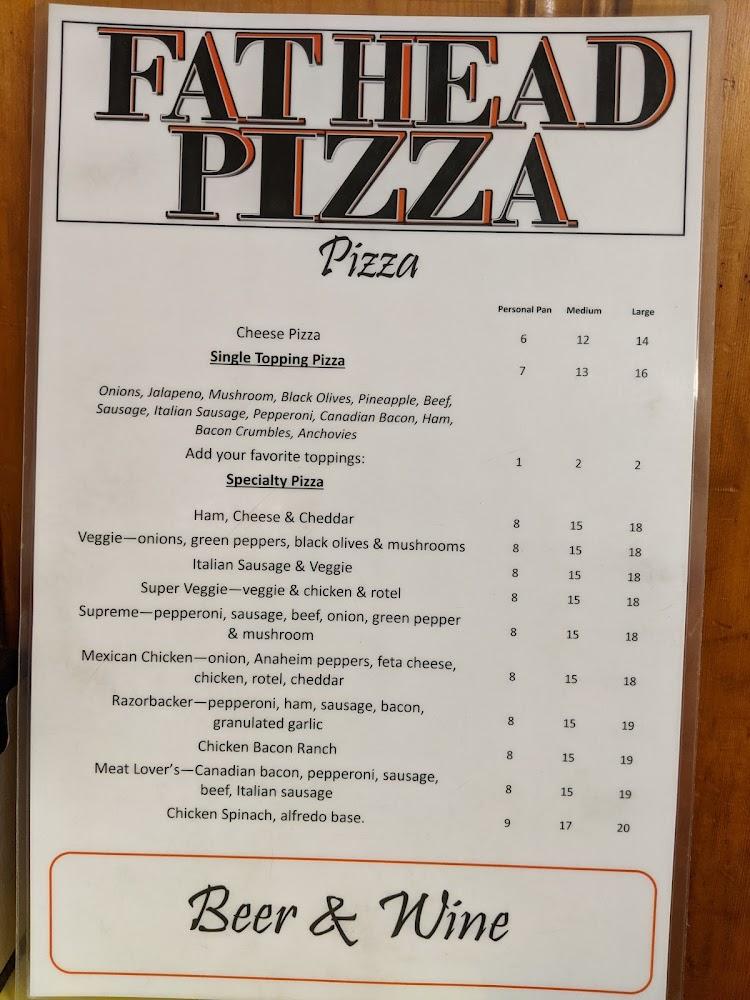Fat Head Pizza Menu image 2